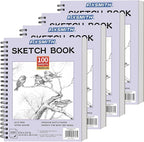 FIXSMITH 9"X12" Purple Sketch Book, 400 Sheets Spiral Sketchbook, Acid Free by FIXSMITH