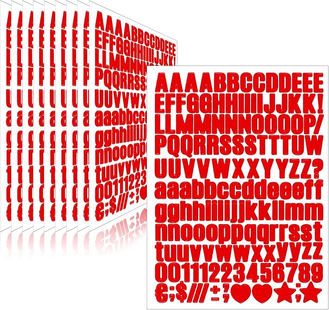 Letter Stickers, Mailbox Numbers, 0.5 Inch Waterproof Vinyl Alphabet | 1/2 Inch by Llewyn