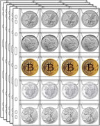 MUQING 400 Pockets Coin Collecting Supplies, 20 Sheets Coin Pages Sleeves by MUQING