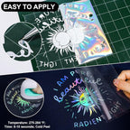 VINYL FROG Silver Holographic Heat Transfer Vinyl 12" x5ft Silver HTV Vinyl - Image 3