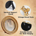 4 Pcs Gold Vintage Picture Frames - Image 3