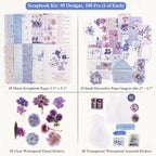 RISYPISY Floral Scrapbook Supplies Kit, Card Making, Art Journal - Image 5