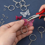 50Sets 1 inch Keychain Rings Silver Split Round Key Ring - Image 3