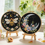 ERKOON Embroidery Kit for Beginners Adult, 2 Set Flower Cross Stitch Set - Image 6