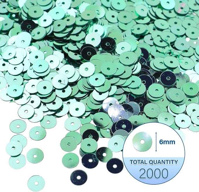 Mandala Crafts 20000 Turquoise Sequins - Image 3