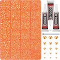 33000Pcs Orange Rhinestones for Bedazzling, Mixed Sizes 2, 6mm Flatback Gems by Worthofbest