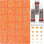 33000Pcs Orange Rhinestones for Bedazzling, Mixed Sizes 2, 6mm Flatback Gems by Worthofbest