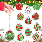 FRVCRS 12Pcs Christmas Diamond Art Keychains DIY Art Christmas Ornaments - Image 3