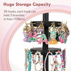 Pinzoveco Bracelet Holder, 3 Tier Wooden Rotating Bracelet Display Stand - Image 6