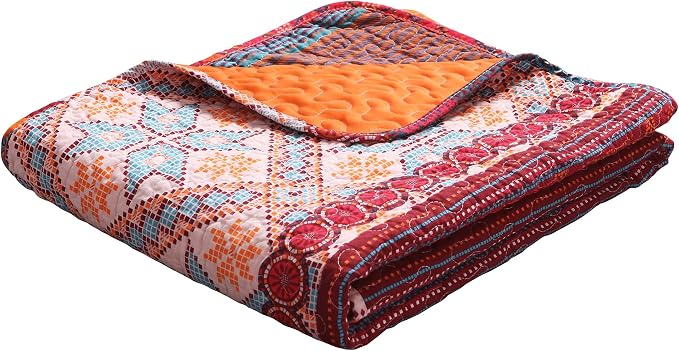 Exclusivo Mezcla 50"x 60" Quilted Throw Blanket- Microfiber Quilt Throw - Image 5