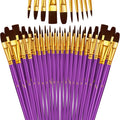 Paint Brushes Set, 16 Pack 160 Pcs Round-Pointed Tip Paintbrushes Nylon Hair by LIDCOM