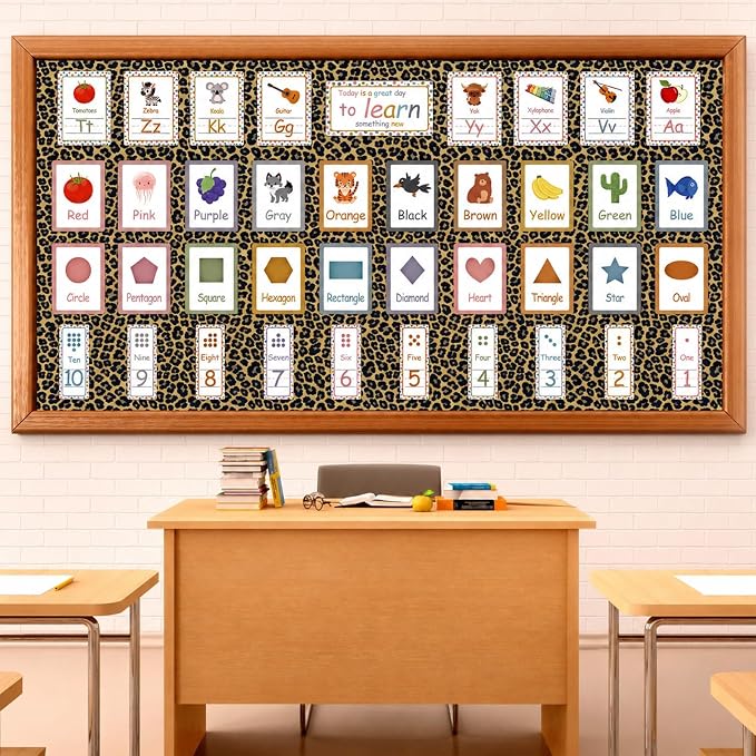 Leopard Print Bulletin Board Roll Non-Woven Fabric Poster 16in X 12ft | Back to - Image 4