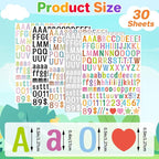 Letter Stickers 0.5 inch, Self-Adhesive Vinyl Waterproof ABC Letter Stickers - Image 2