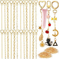 Liliaafar 48 Set Keychain Making Kit Gold Silver Metal Keychain Clips by Unknown