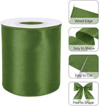 Spring Moss 4 Inch Continuous 15 Yards Satin Wired Ribbon - Image 3