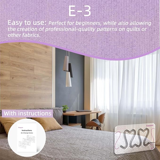 3Pcs Free Motion Quilting Templates - Image 5
