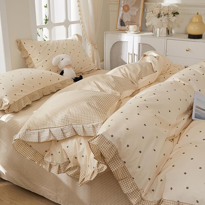 mixinni Floral Duvet Cover Set Twin XL Size – 100% Cotton 3-Piece Bedding Set - Image 3
