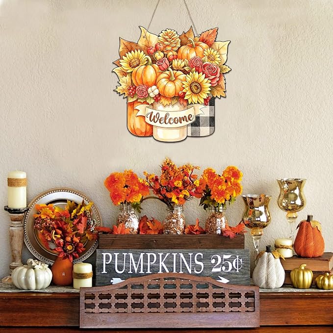 Unfinished Fall Wreaths Wood Crafts to Paint Set of 3, Unfinished Wood Cutouts - Image 4