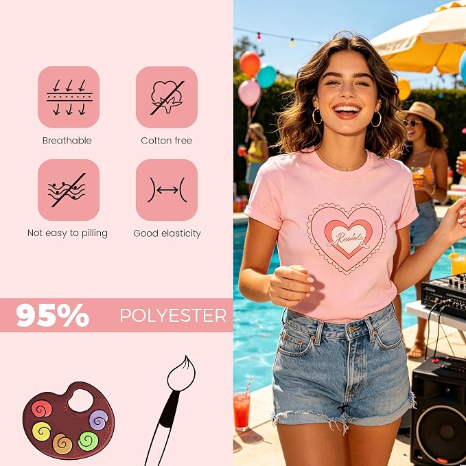 Joyclub 5 PCS Unisex Sublimation Blanks Bulk Polyester T Shirts - Image 4
