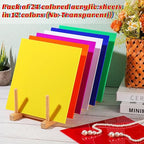 Maitys 24 Pcs Colored Acrylic Sheets, 8 x 8 Inch Opaque Colored Acrylic Sheets - Image 3