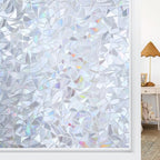 Haton Window Privacy Film, Stained Glass Rainbow Film Decorative Window Clings by HatonHomeDecor