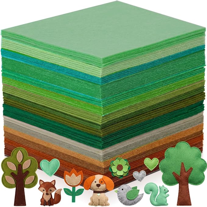Tegeme 100 Pcs 8 x 12 Inches Felt Fabric Sheet - Image 7