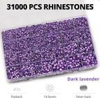 33000Pcs Amethyst Rhinestones for Bedazzling, 6mm Bedazzler Kit - Image 3