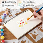 Marspark 66 Pcs Small Stencils for Crafts Reusable 3 Inch Stencils for Painting - Image 5