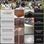 JupDec Football Helmet Display Case, Full Size Acrylic Baseball Motorcycle - Image 5