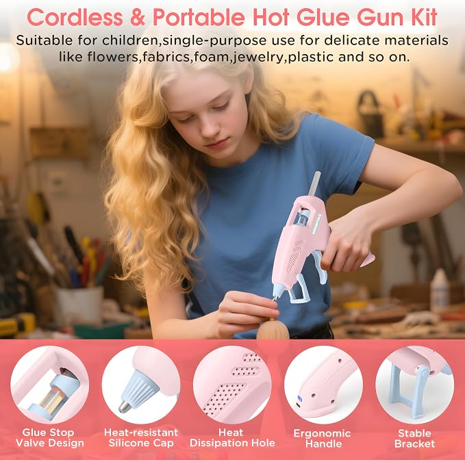 Cordless Hot Glue Gun, Fast Preheating - Image 6
