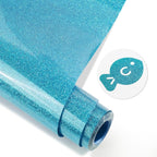 Blue Glitter HTV Heat Transfer Vinyl, Glitter Iron on Vinyl Roll 10" X 8ft | - Image 8
