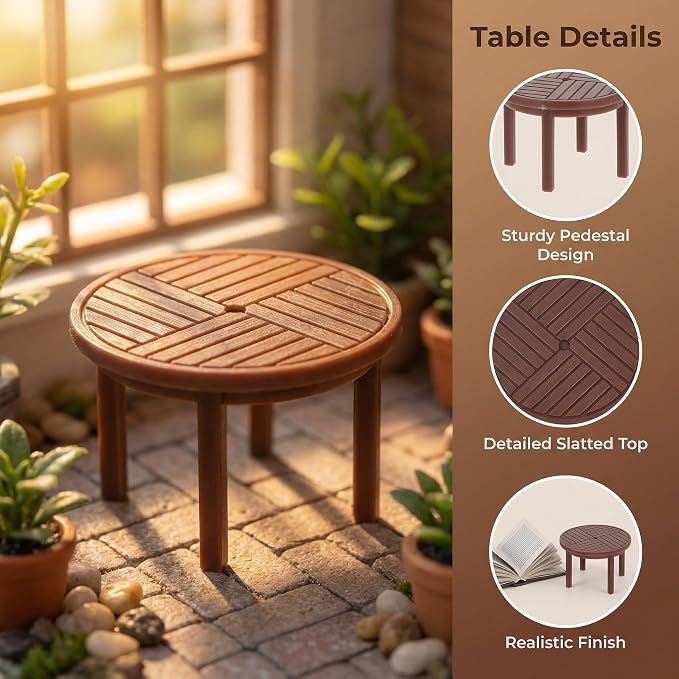 Garneck 4Sets Miniature Dollhouse Furniture Set: Dollhouse Kitchen Table and - Image 5