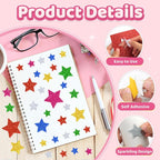 900Pcs Foam Stickers, Colorful Foam Shape Stickers Self Adhesive Star Stickers - Image 3