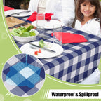 Smiry Square Table Cloth, Waterproof Vinyl Tablecloth - Image 2