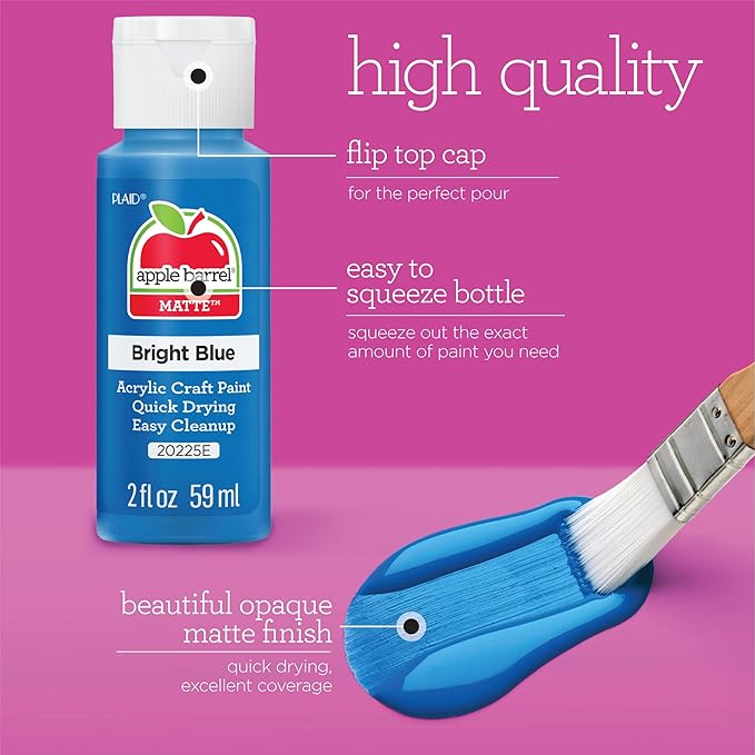 Apple Barrel, Vibrant Spectrum Collection Acrylic Craft Paint, Promoabiii - Image 4