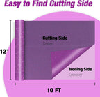 VinylRus Purple Glitter HTV Heat Transfer Vinyl Roll-12 x 10ft Purple Glitter - Image 5