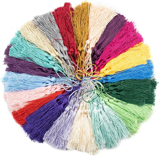 Foraineam 300 Pieces 20 Colors 5 Inch / 13cm Silky Handmade Soft Tassels Floss by Foraineam