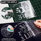 VINYL FROG Silver Metallic Foil Heat Transfer Vinyl 12" x5ft Silver HTV Vinyl - Image 3