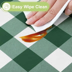 Smiry Rectangle Table Cloth, Waterproof Vinyl Tablecloth - Image 3