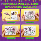 Tintnut Mardi Gras Permanent Vinyl 12 Sheets 12''x10'' Adhesive Vinyl | Shrove - Image 3