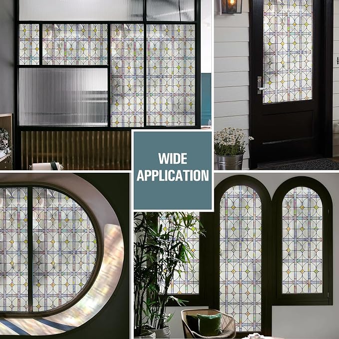 3D Stained Glass Window Film, Decorative Window Privacy Film - Image 6