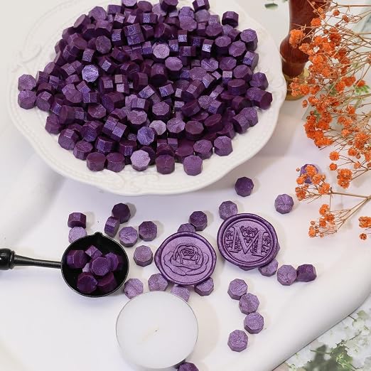 300 Pcs Wax Seal Beads, Sealing Wax Beads, Refilling Octagon Wax Sealing Beads - Image 3