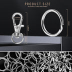 LEOBRO Keychains, Key Chain Ring and Key Chain Hooks, Keychain Making Kit - Image 3