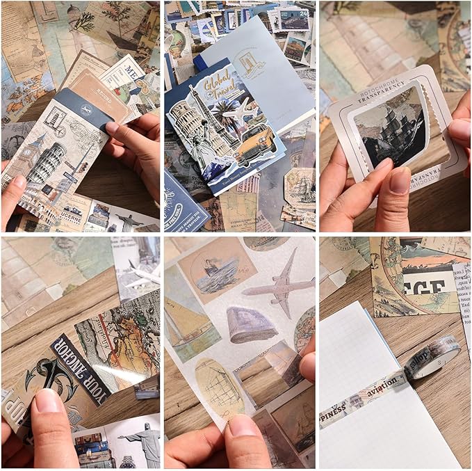 emmoolife Scrapbooking Supplies Kit, Daily Life World Travel Scrapbook Kit - Image 4
