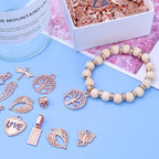 100pcs Rose Gold Mixed Charms Pendants Tibetan Alloy Vintage Charms Wholesale - Image 4