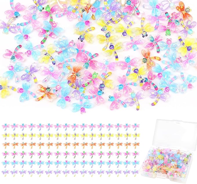 90Pcs Mini Resin Dragonflies Figurine, Tiny Dragonfly Garden Decor by QUPIVA