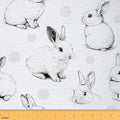 Erosebridal Rabbit Flannel Fabric by The Yard Polkadots Soft Not Stretchy Decor by Erosebridal