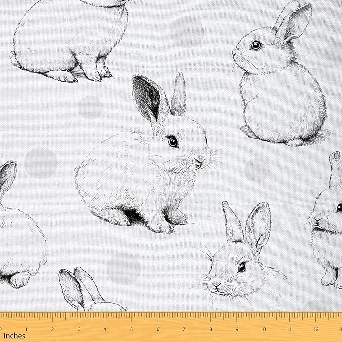 Erosebridal Rabbit Flannel Fabric by The Yard Polkadots Soft Not Stretchy Decor by Erosebridal