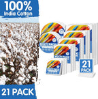 FIXSMITH 21 Pack Stretched Canvases, Round Canvas 12x12, 100% Cotton, Primed - Image 3