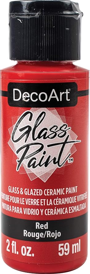 Deco Art GLASS PAINT 2OZ RED, us:one size by DecoArtAcrylicPaintCraftSupplies